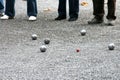 French traditional game (petanque) Royalty Free Stock Photo