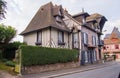 French traditional house. Etretat, Normandy, France Royalty Free Stock Photo