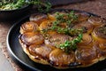 French traditional onion Tarte tatin