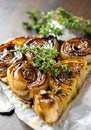 French traditional onion Tarte tatin