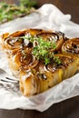 French traditional rustic onion Tarte tatin