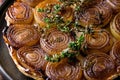 French traditional rustic onion Tarte tatin