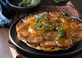 French traditional rustic onion Tarte tatin