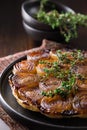 French traditional rustic onion Tarte tatin