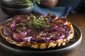 French traditional rustic onion Tarte tatin