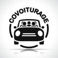 French translation for carpooling icon