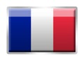 French Tricolore flag metal enamelled badge