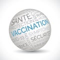French vaccination theme sphere Royalty Free Stock Photo