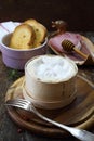 French Vacherin Mont d`Or cheese, cold cuts for fondue Royalty Free Stock Photo