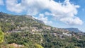 The French village of Eze built on the flanks of a hill