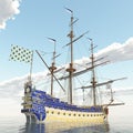 French warship Soleil Royal of the 17th Century