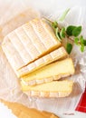 French washed rind cheese Royalty Free Stock Photo