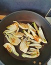 Fennel grilled in the pan