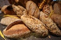 French whole grains breads in chinese bakery Royalty Free Stock Photo