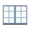 French Window Icon Vector Illustration Royalty Free Stock Photo