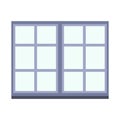 French Window Icon Vector Illustration Royalty Free Stock Photo