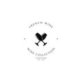 French wine. Logo template