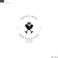 French wine. Logo template