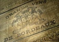 French wine wooden box