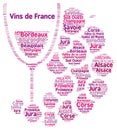 French wines word cloud