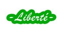 French word Liberty text