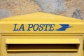 French Yellow Post Box