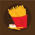 Frenchfries. Vector illustration decorative design