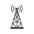 Frequency antenna icon isolated on white background. Frequency antenna icon in trendy design style for web site and mobile app.