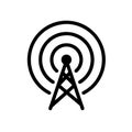 Frequency antenna icon isolated on white background. Frequency antenna icon in trendy design style for web site and mobile app.