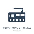 frequency antenna icon in trendy design style. frequency antenna icon isolated on white background. frequency antenna vector icon