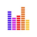 Frequency equalizer vector illustration sound volume wave audio voice bar for your web site design, logo, app, UI.