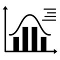 Frequency Polygon Glyph Style vector icon which can easily modify or edit