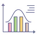 Frequency Polygon Glyph Style vector icon which can easily modify or edit