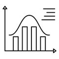 Frequency Polygon outline vector icon which can easily modify or edit