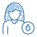 Frequent Urination Symptomp Pregnancy doodle icon hand drawn illustration
