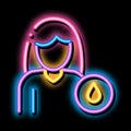 Frequent Urination Symptomp Pregnancy neon glow icon illustration