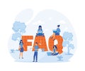 Frequently asked questions concept illustration. Royalty Free Stock Photo