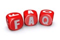Frequently asked questions dices Royalty Free Stock Photo