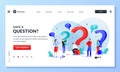 Frequently asked questions, FAQ, answers and problem solutions concept. People with question marks. Vector illustration Royalty Free Stock Photo