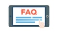 Frequently Asked Questions (FAQ).jpg Section on Tablet, vector design Generative AI Royalty Free Stock Photo