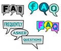 Frequently Asked Questions FAQ Vector Illustration