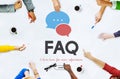 Frequently Asked Questions Solution concept Royalty Free Stock Photo