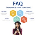Frequently Asked Questions Solution concept Royalty Free Stock Photo
