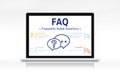 Frequently Asked Questions Solution concept Royalty Free Stock Photo