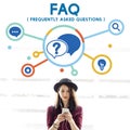 Frequently Asked Questions Solution concept Royalty Free Stock Photo