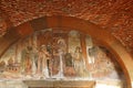 The fresco above the door of Church of Saint Gayane, Armenia