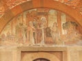 Fresco above the entrance to the church of Saint Gayane in Armenia.