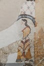 Fresco from ancient Akrotiri at Santorini Royalty Free Stock Photo