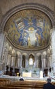 Fresco in the basilica of the Church of Sacre-Coeur Sacred Heart Montmartre, Paris, France Royalty Free Stock Photo