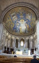 Fresco in the basilica of the Church of Sacre-Coeur Sacred Heart Montmartre, Paris, France